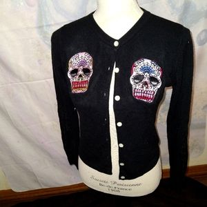 Sugar skull 💀🍭 Black cardigan